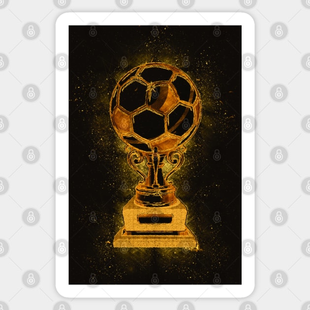 Gold Abstract Football Trophy Artwork for all the true soccer fans! Sticker by Naumovski